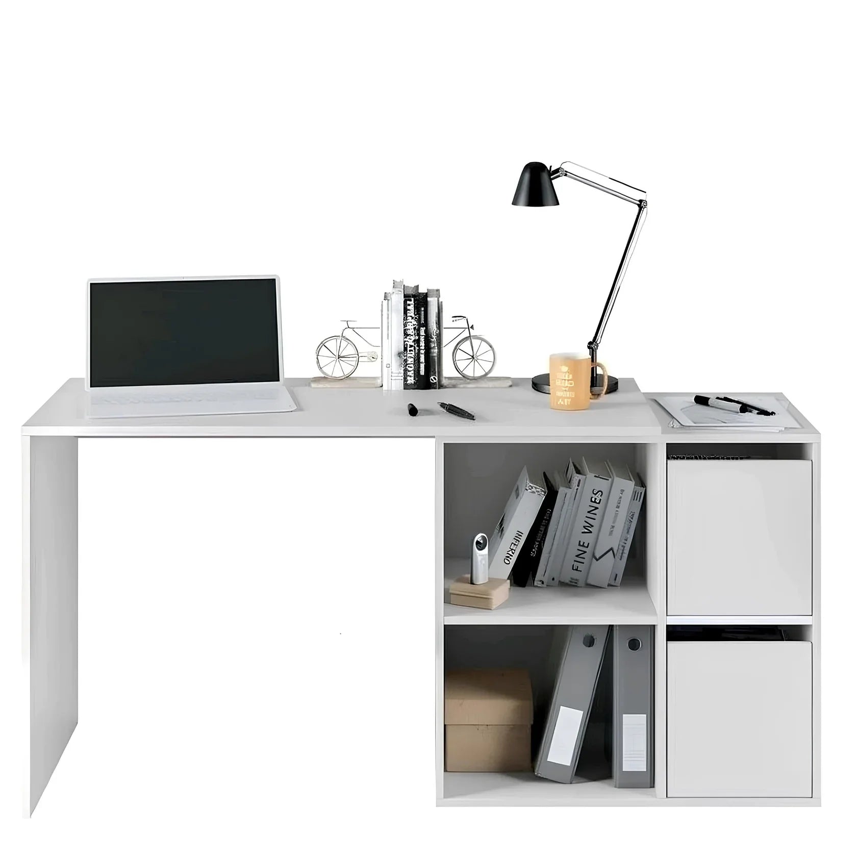 مكتب أبيض - ١٠٠ × ٥٠ × ٨٠ سم | DE10