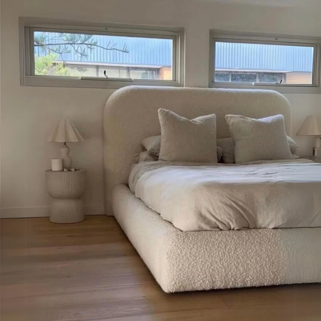 سرير أبيض - 160 × 200 × 100 سم | BD12