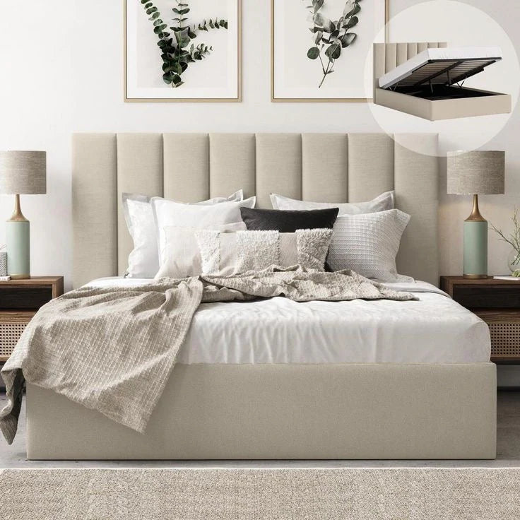 سرير أبيض مائل للصفرة - ١٢٠ × ٢٠٠ × ١٢٠ سم | BD3