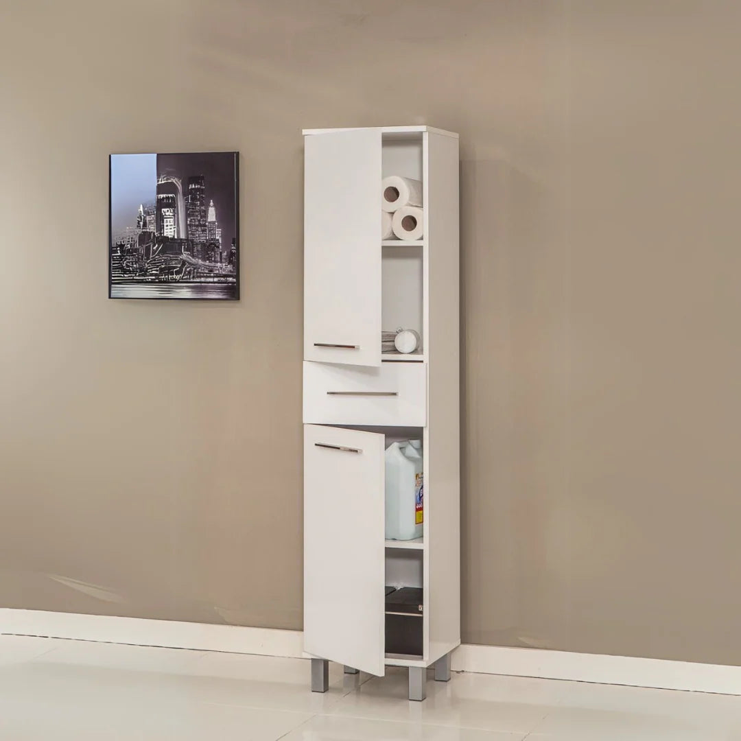 وحدة حمام باللون الأبيض العاجي - 35 × 30 × 180 سم | BU3