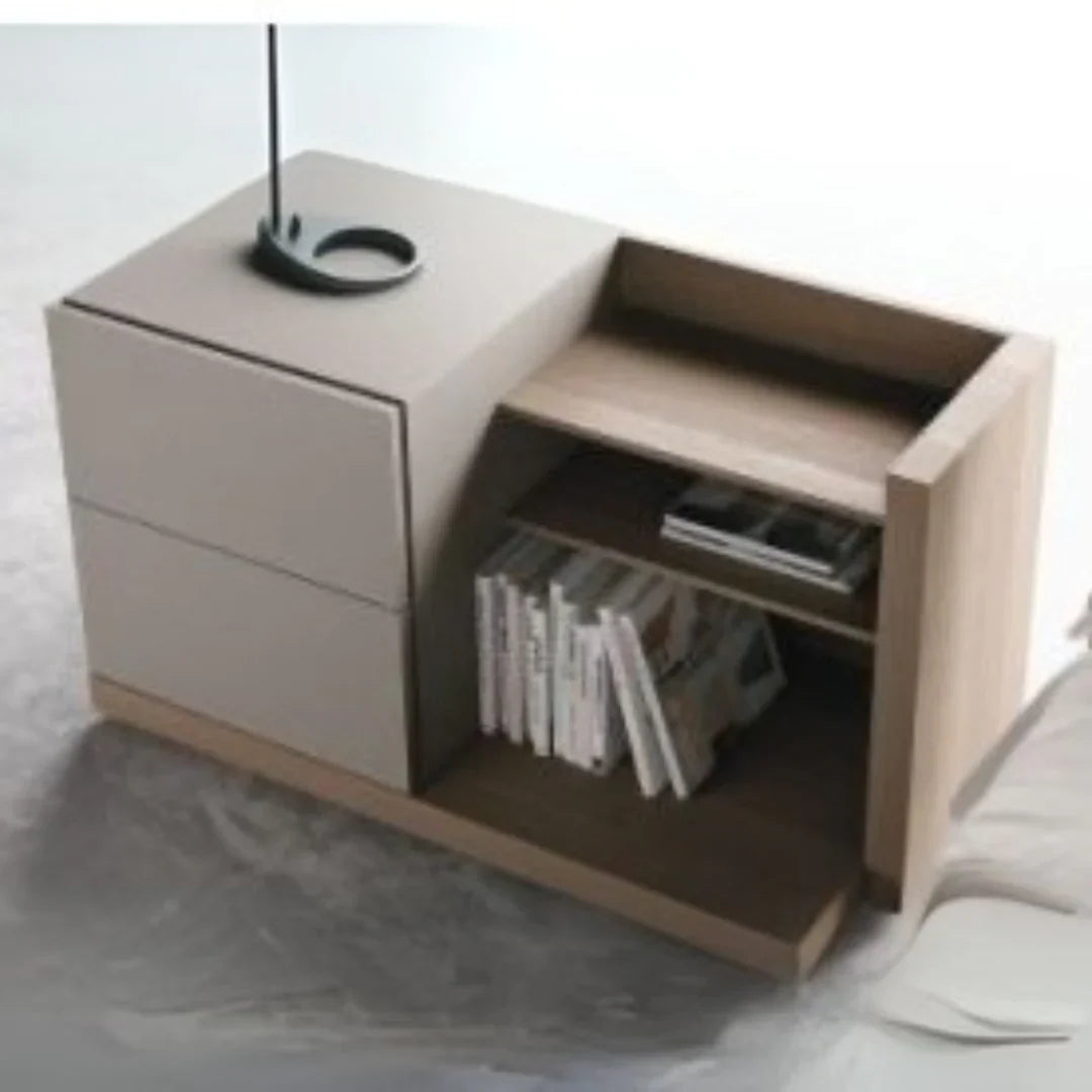 كومودينو خشبي وأبيض - 70 × 40 × 40 سم | CO9