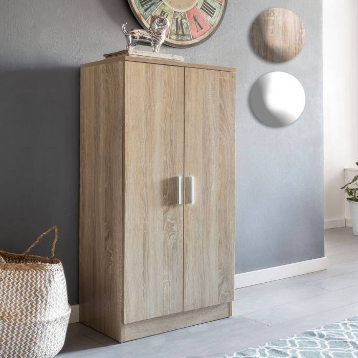 جزامة أحذية MDF – لون خشبي | SU23 | 80×40×100 سم