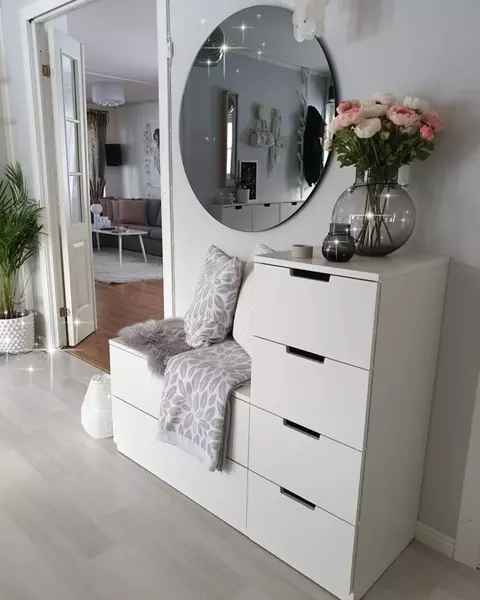 جزامة أحذية MDF – لون أبيض | SU34 | 120×40×80 سم