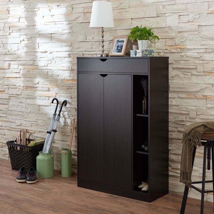 جزامة أحذية MDF – لون أسود | SU54 | 80×40×120 سم