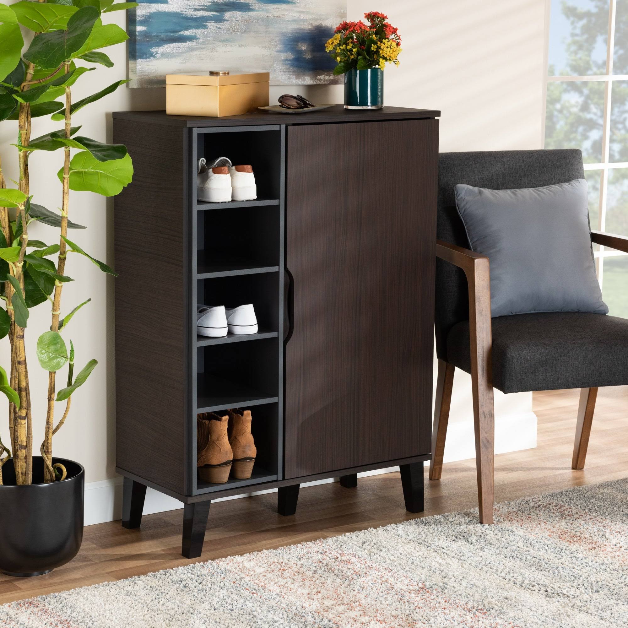 جزامة أحذية MDF – لون بني | SU57 | 80×40×110 سم