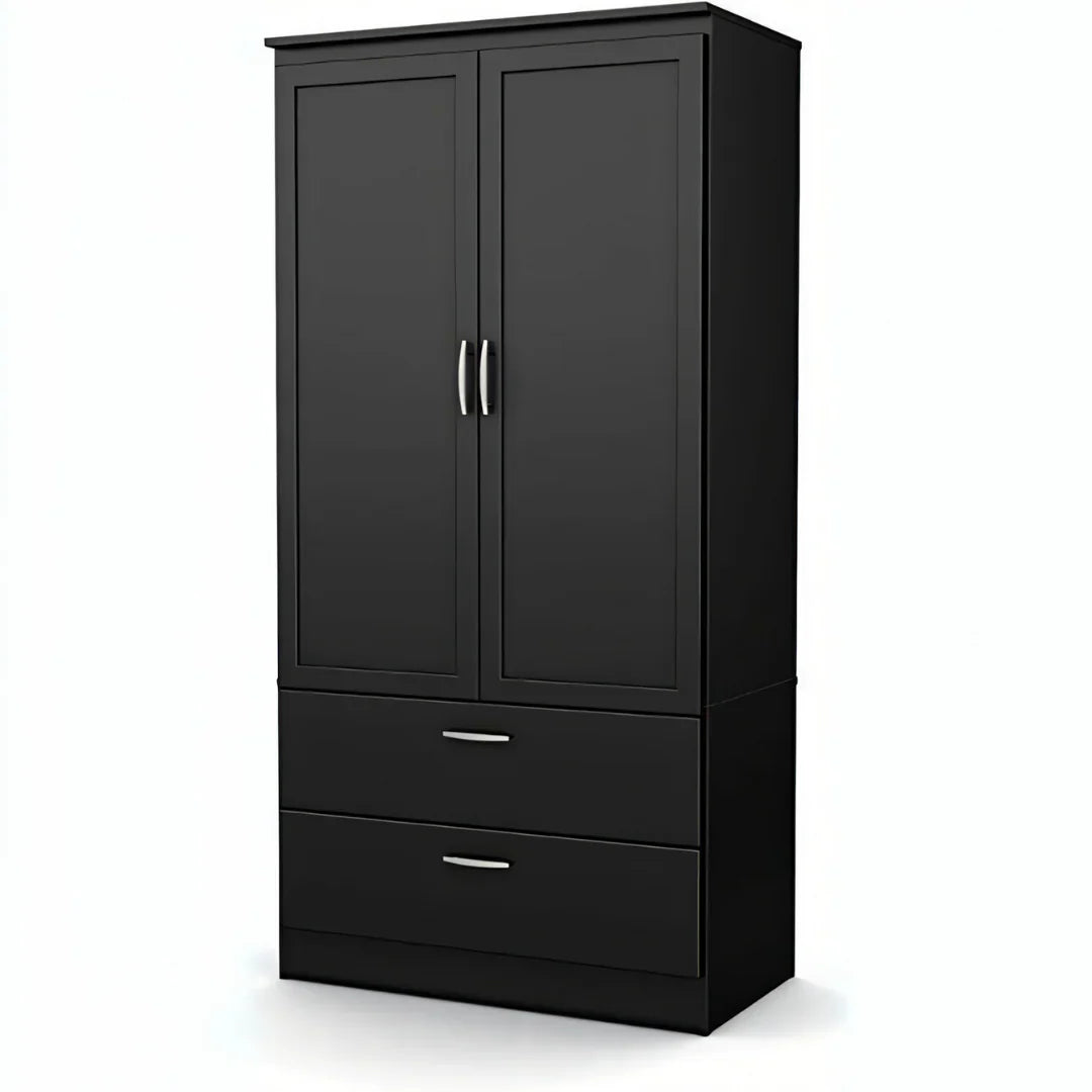 خزانة ملابس سوداء - ١٠٠ × ٥٠ × ٢٠٠ سم | WD45