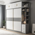 خزانة ملابس بيضاء ورمادية - ١٨٠ × ٥٠ × ٢٤٠ سم | WD7