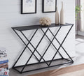 كونسول مودرن KT107 أسود 100×30×90 سم – استيل × MDF