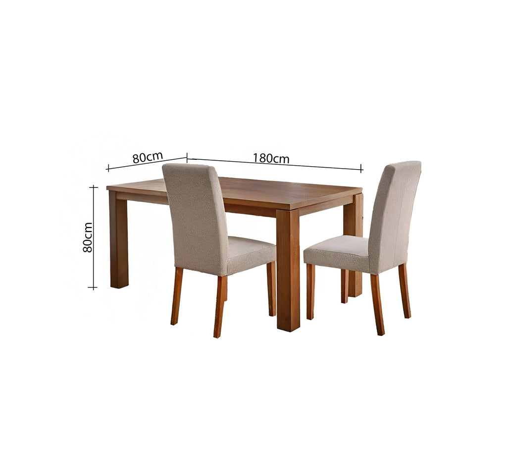 طقم سفرة مودرن SF107 بيج × بني 180×80 سم – خشب كونتر طبيعي