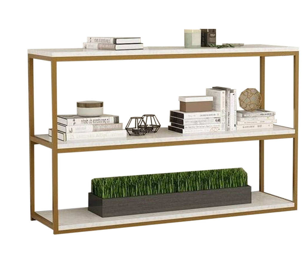 كونسول مودرن KT105 ذهبي 120×40×90 سم – فولاذ × MDF