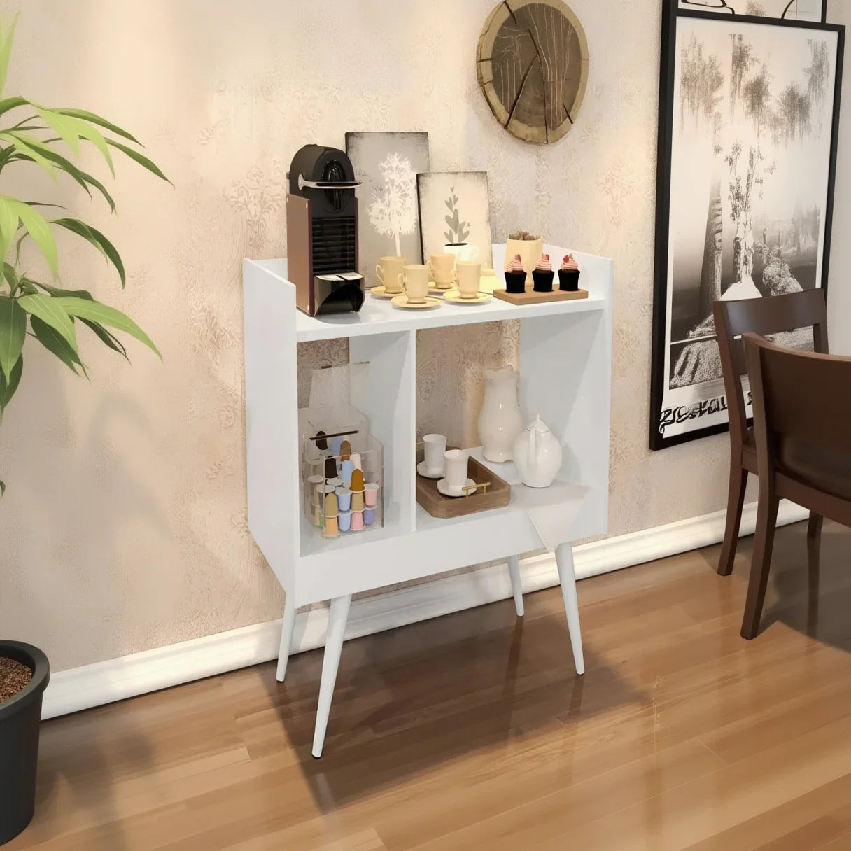 ركن قهوة أبيض - 80 × 80 × 40 سم | Cc14