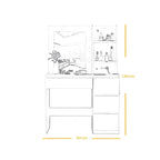 Dressing Table | White | 140 x 90 x 40 | DT55