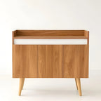 ركن قهوة أبيض وخشب - 120 × 80 × 40 سم | Cc20