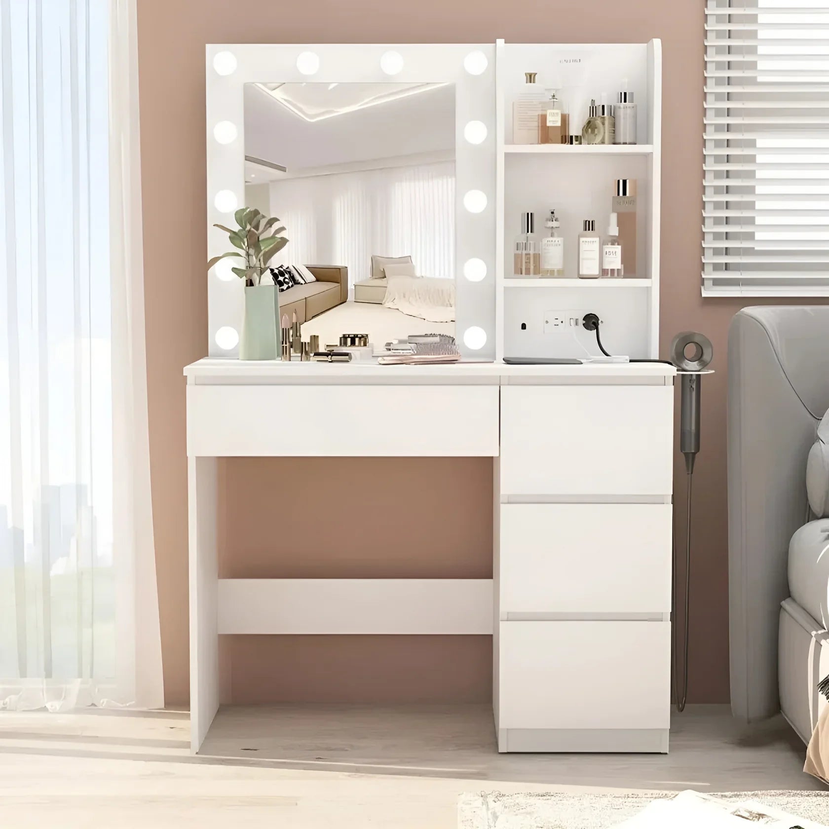 Dressing Table | White | 140 x 90 x 40 | DT55