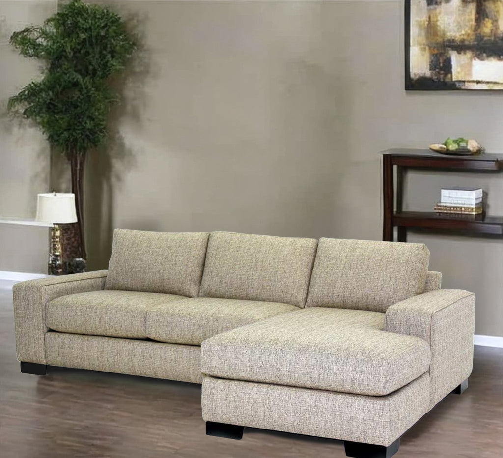ركنة حرف L RA101 بيج – 300×200 سم | خشب زان