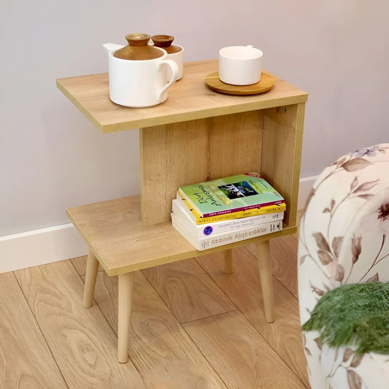 طاولة قهوة خشبية - 40 × 40 × 50 سم | CT19