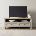 وحدة تلفزيون خشبية ورمادية - ١٢٠ × ٤٠ × ٤٠ سم | TV84
