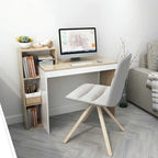 مكتب خشبي وأبيض - ١٠٠ × ٥٠ × ٨٠ سم | DE13