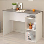 مكتب أبيض ورمادي - ١٠٠ × ٥٠ × ٨٠ سم | DE12