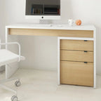 مكتب خشبي وأبيض - ١٢٠ × ٤٠ × ٧٥ سم | DE25