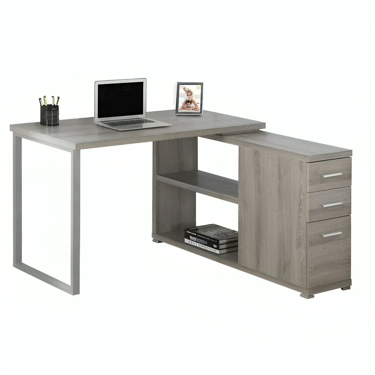 مكتب رمادي - ١٢٠ × ٥٠ × ٨٠ سم | DE9