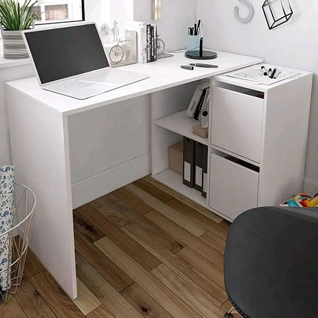 مكتب أبيض - ١٠٠ × ٥٠ × ٨٠ سم | DE10