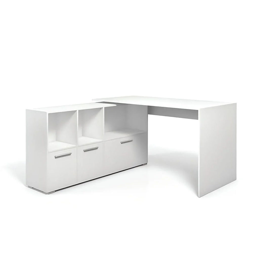 مكتب أبيض - ١٢٠ × ١٢٠ × ٧٥ سم | DE38