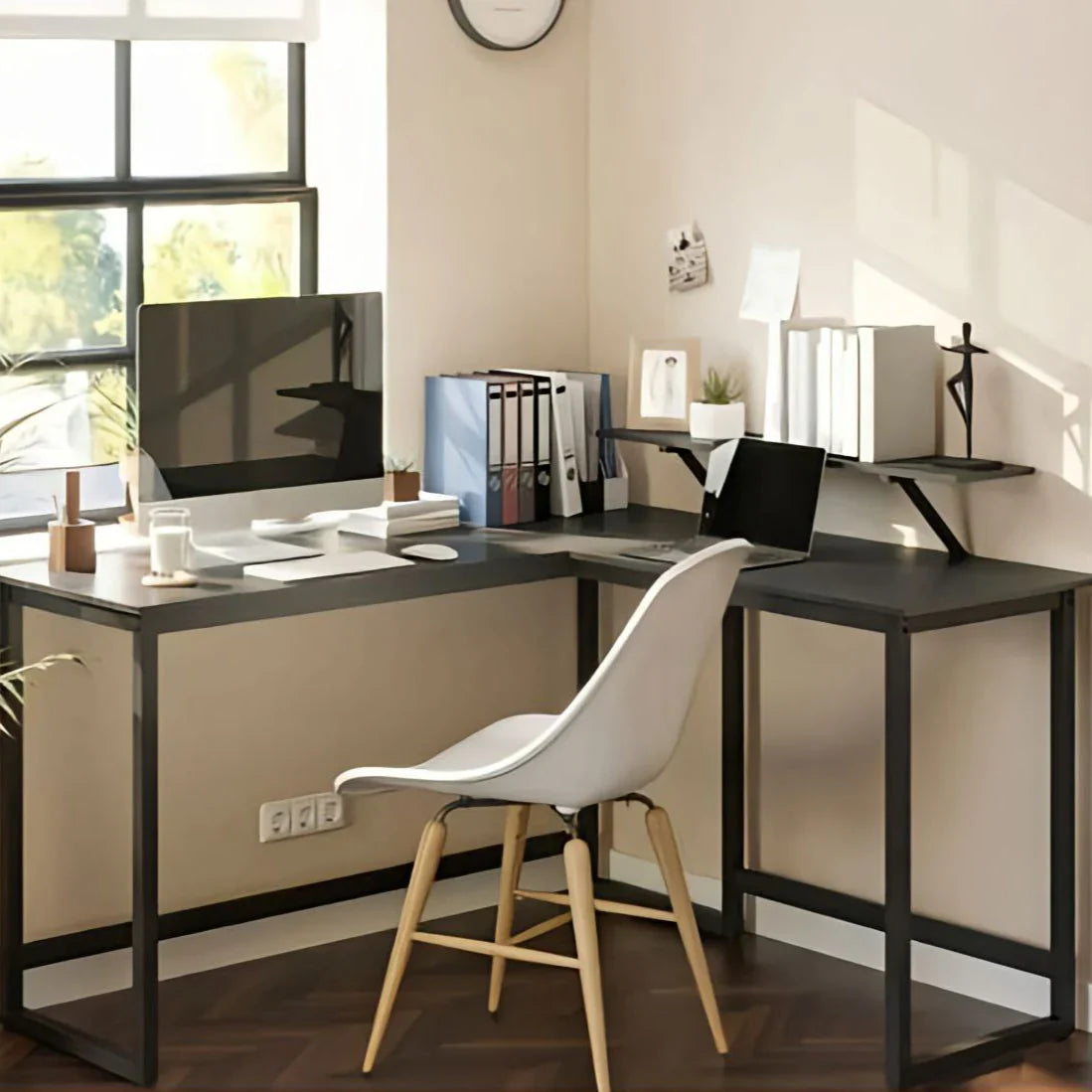 مكتب أسود - ١٢٠ × ١٢٠ × ٧٥ سم | DE37