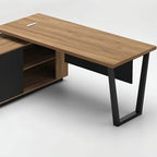 مكتب خشبي وأسود - ١٦٠ × ١٦٠ × ٧٥ سم | DE22