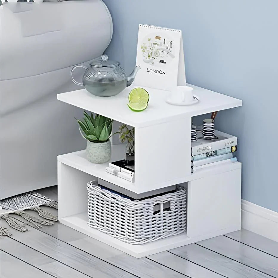 طاولة قهوة بيضاء - 40 × 40 × 60 سم | CT15