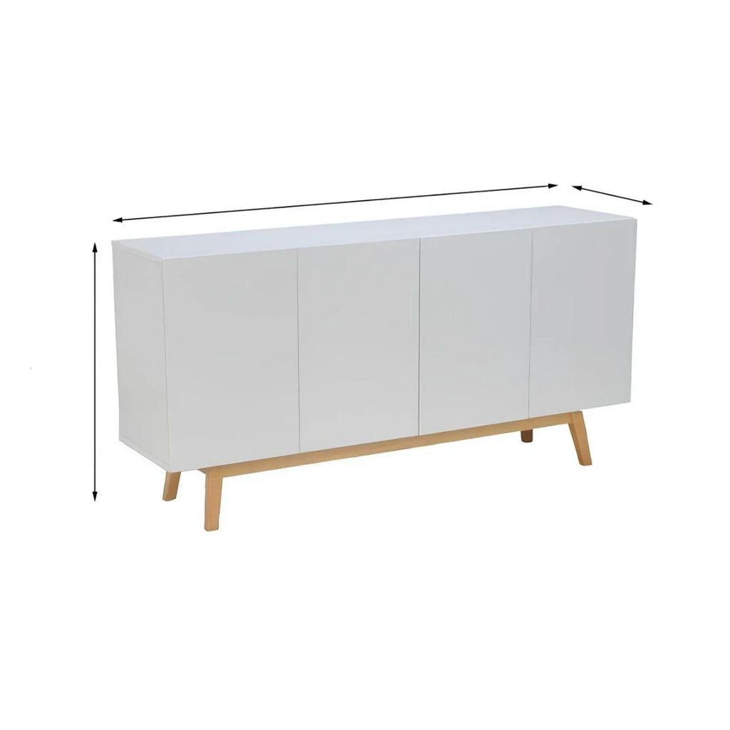 بوفيه | أبيض وخشبي | ١٦٠ × ٤٠ × ٩٠ | BT13