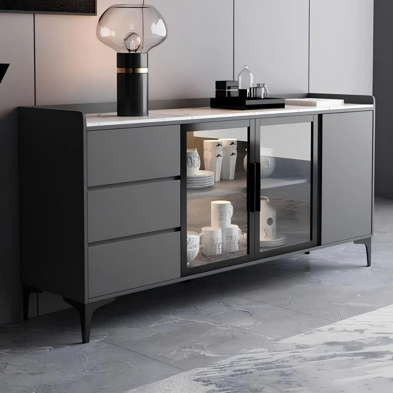 بوفيه | أسود | 180 × 40 × 90 | BT30