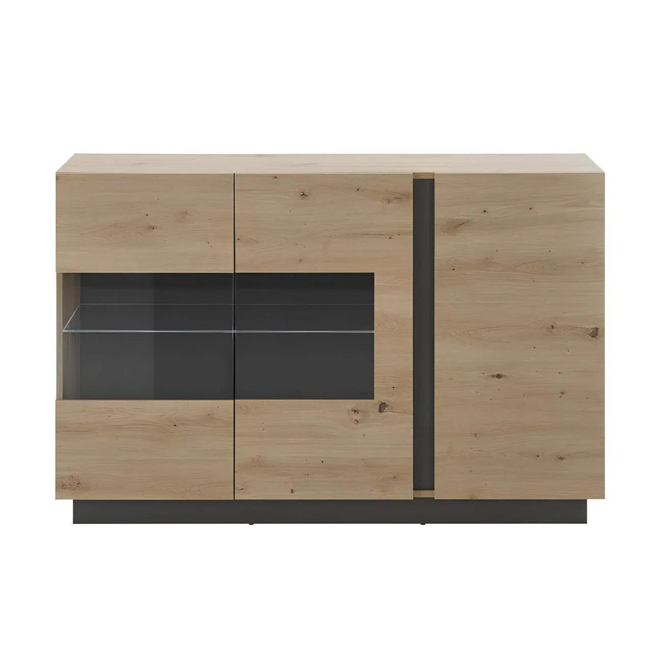 بوفيه | أسود وخشبي | ١٤٠ × ٤٠ × ١٠٠ | BT9