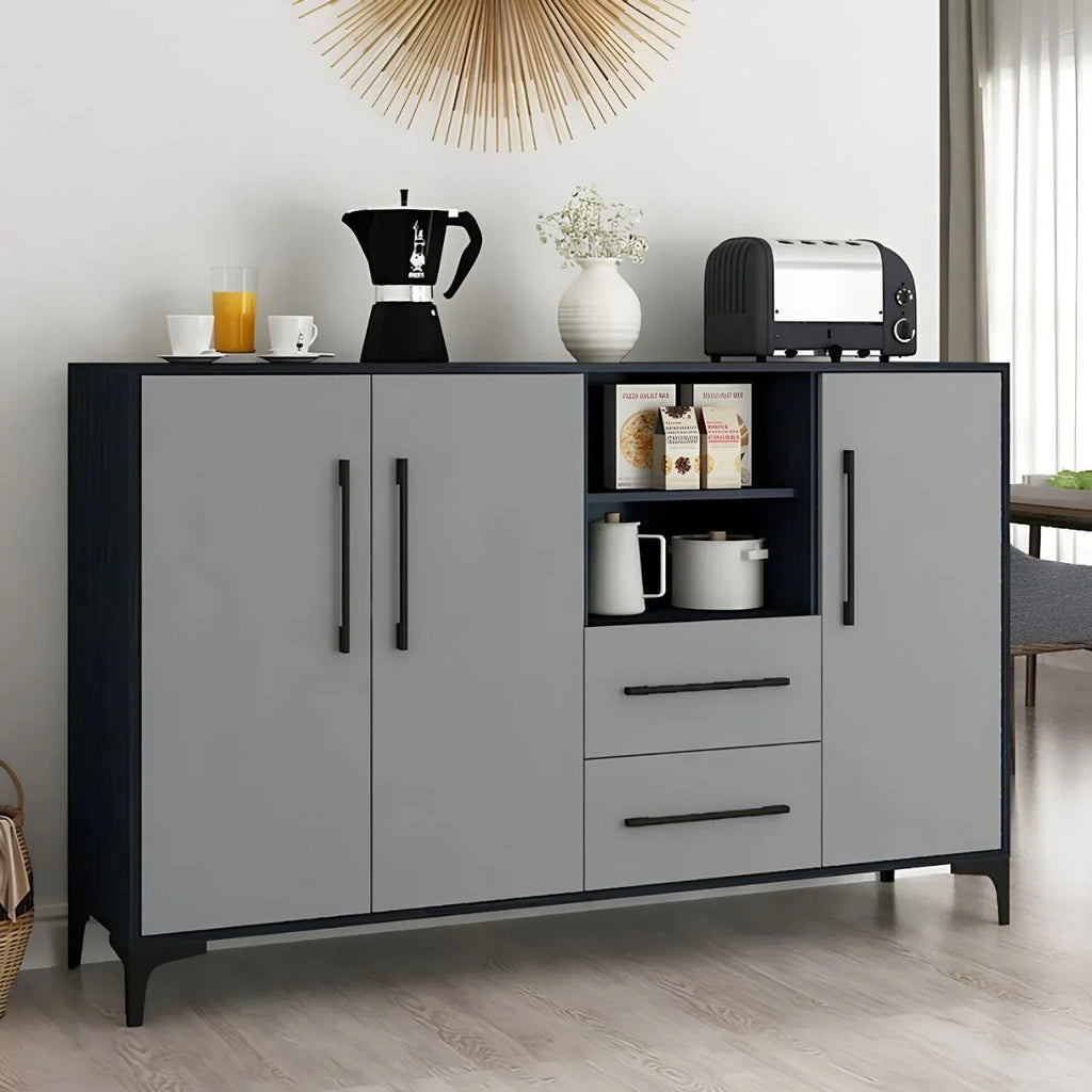 بوفيه | رمادي وأسود | 140 × 40 × 100 | BT8