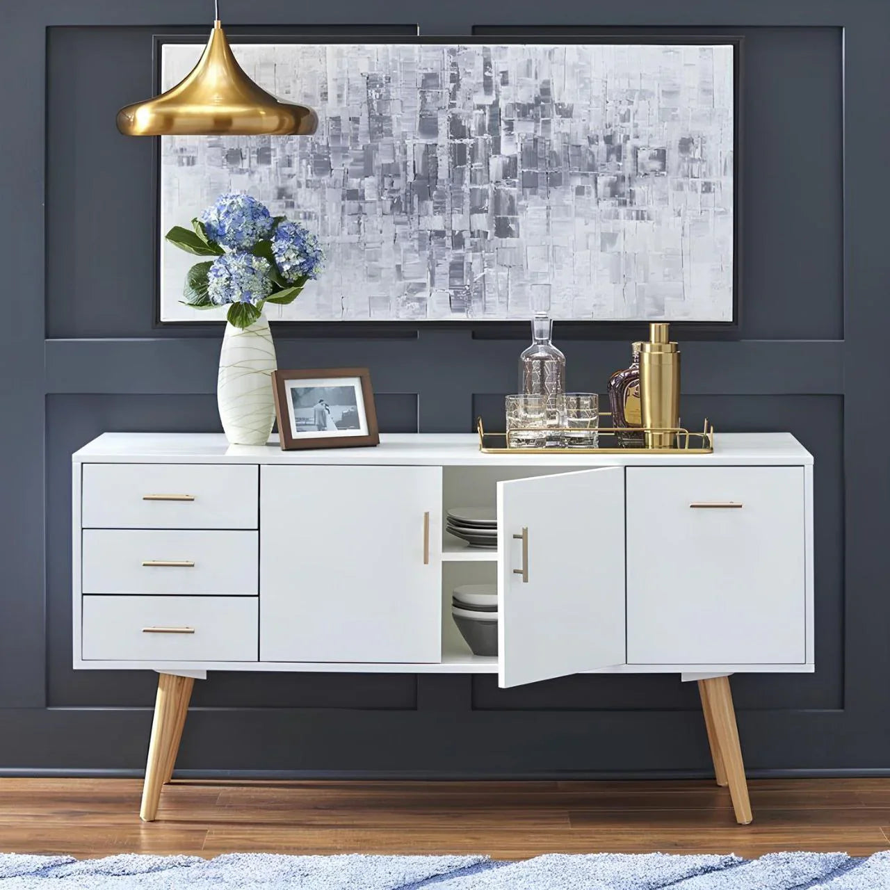 بوفيه | أبيض | ١٤٠ × ٤٠ × ٩٠ | BT24