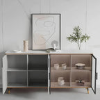 بوفيه | أبيض وذهبي | ١٦٠ × ٤٠ × ٩٠ | BT17