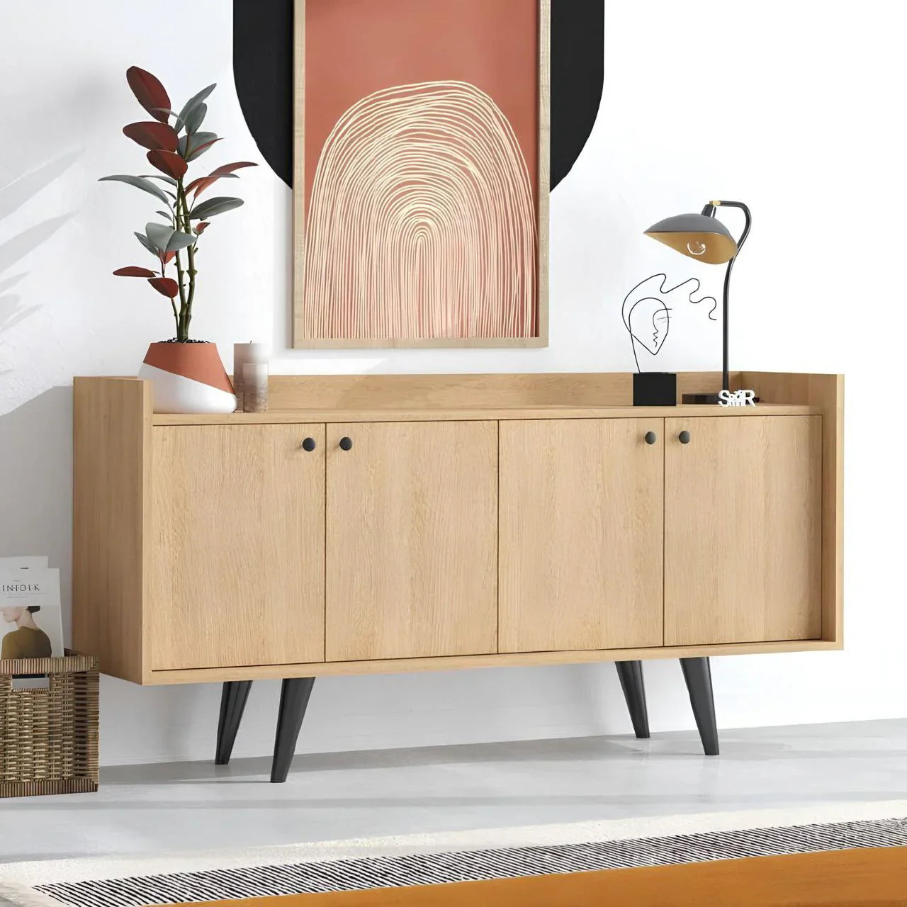 بوفيه | خشبي | ١٥٠ × ٤٠ × ٩٠ | BT42