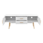 بوفيه | أبيض وخشبي | ١٦٠ × ٤٠ × ٧٠ | BT5