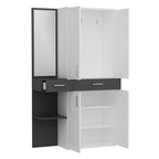 طاولة زينة | أبيض ورمادي | ١٨٠ × ١١٠ × ٤٠ | DT ٤