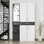 طاولة زينة | أبيض ورمادي | ١٨٠ × ١١٠ × ٤٠ | DT ٤