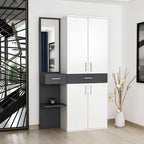 طاولة زينة | أبيض ورمادي | ١٨٠ × ١١٠ × ٤٠ | DT ٤