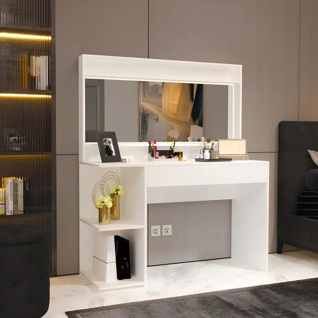 طاولة زينة | أبيض | ١٢٠ × ١٣٠ × ٤٠ | DT ١٧