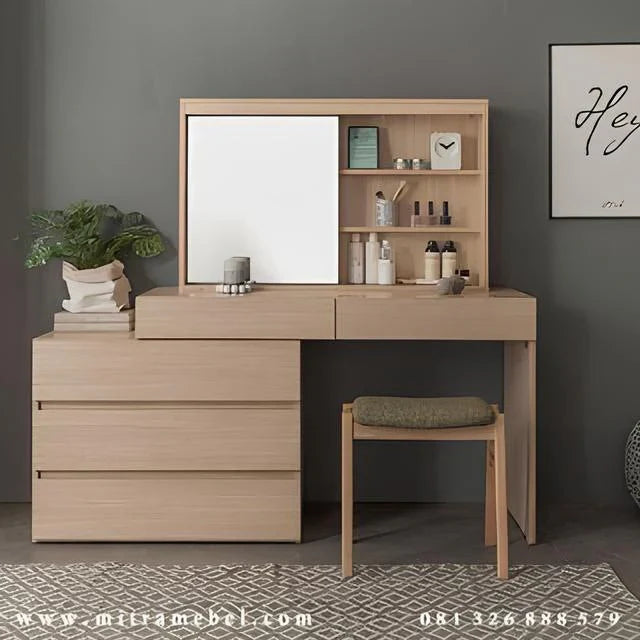 طاولة زينة | خشبية | ١٢٠ × ١٢٠ × ٤٠ | DT ٨