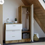 طاولة زينة | بيضاء وخشبية | ١٠٠ × ١٦٠ × ٤٠ | DT ١