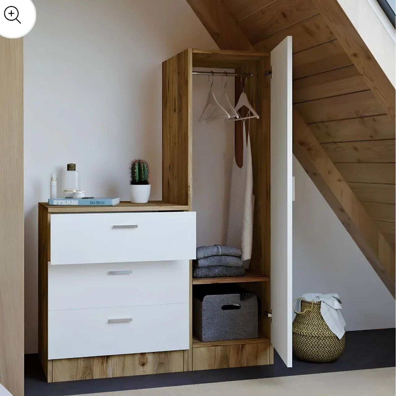 طاولة زينة | بيضاء وخشبية | ١٠٠ × ١٦٠ × ٤٠ | DT ١