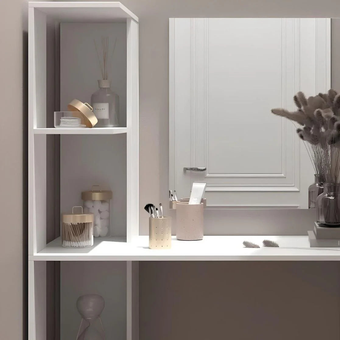 طاولة زينة | أبيض | ١٢٠ × ١٦٠ × ٤٠ | DT ٢١