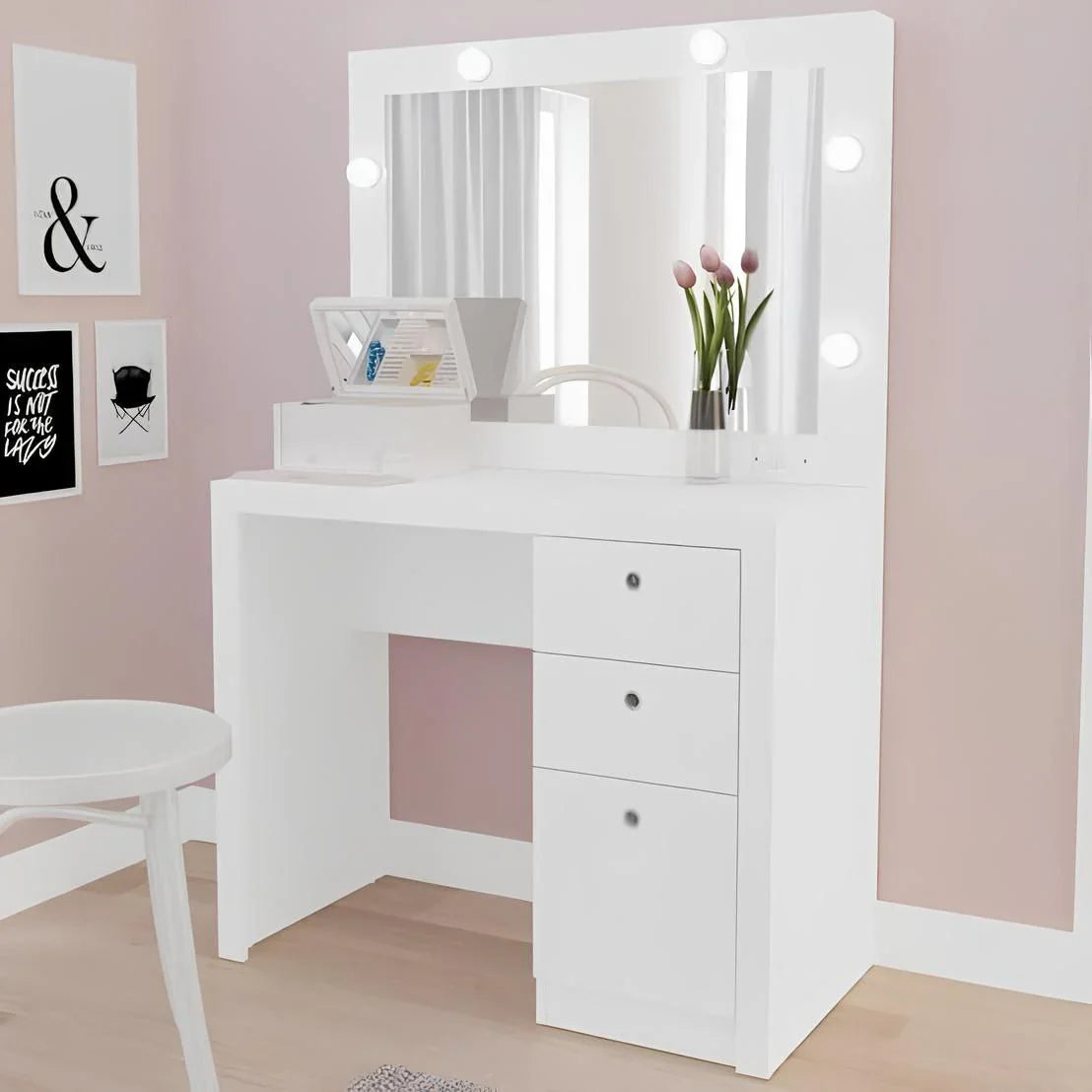 طاولة زينة | أبيض | ١٠٠ × ١٢٠ × ٤٠ | DT ٢٥