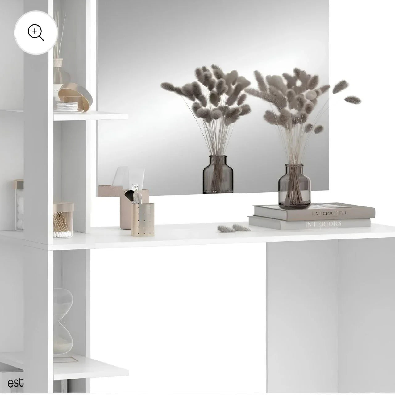 طاولة زينة | أبيض | ١٢٠ × ١٦٠ × ٤٠ | DT ٢١