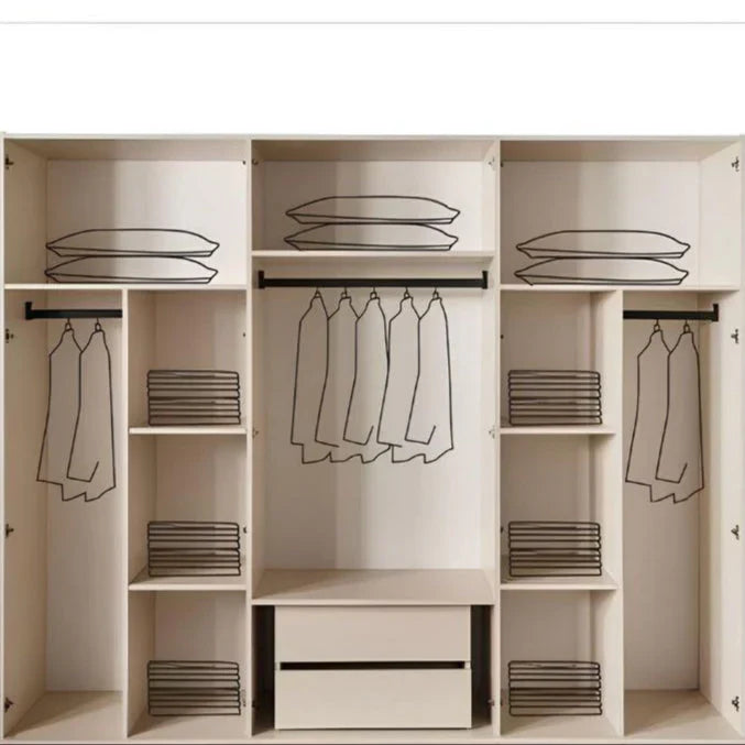 خزانة ملابس | بيج | ٢٢٠ × ٥٠ × ٢٤٠ سم | WD54