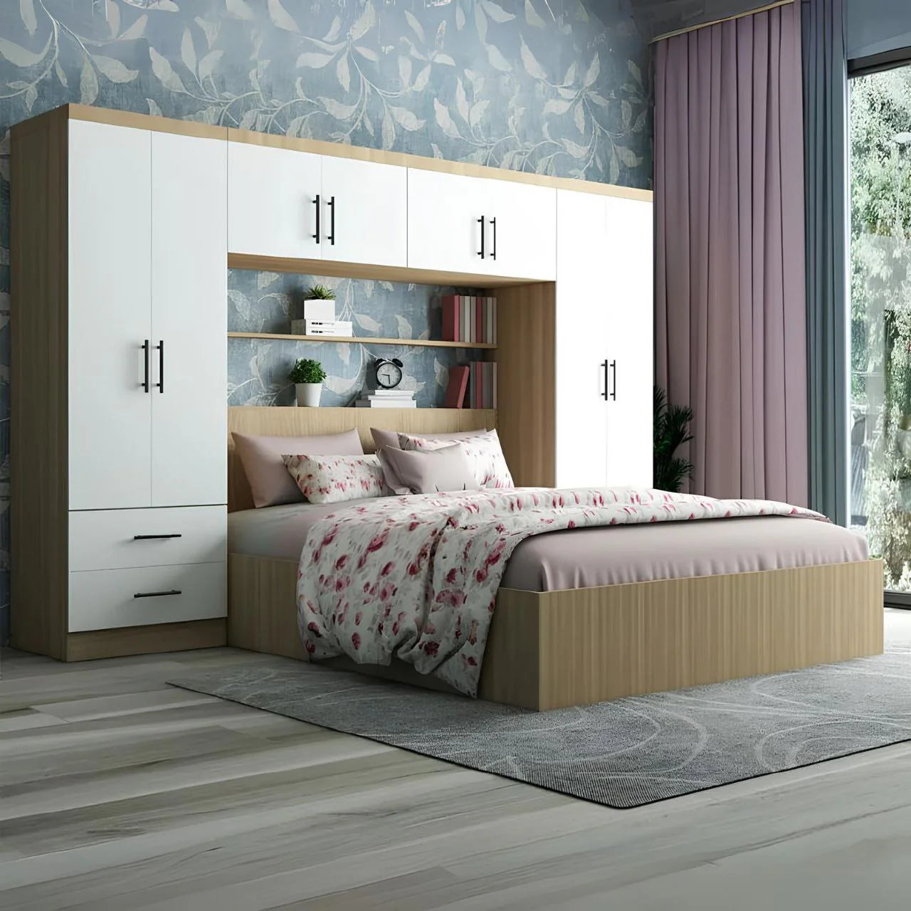 غرفة نوم أطفال | أبيض وخشبي | BDC 4